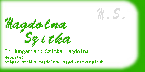 magdolna szitka business card